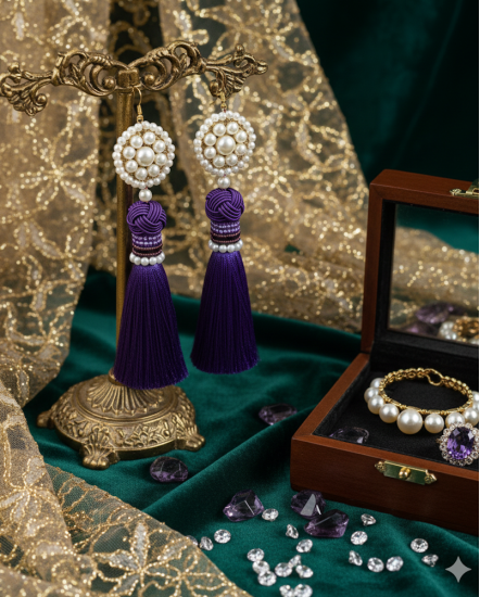 Háčkované  dizajnové náušnice "Pôvab elegancie"